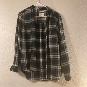 AE Green Plaid Flannel